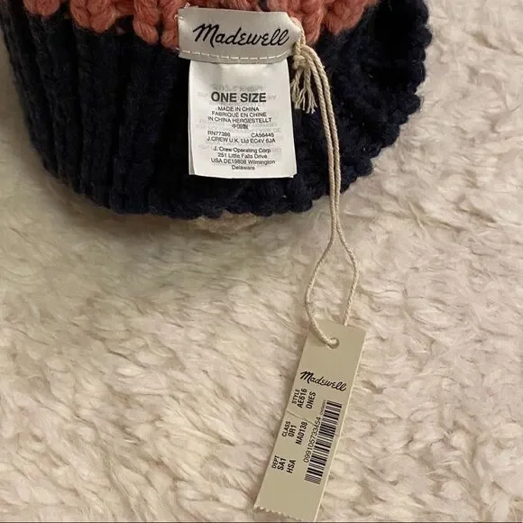 NWT Madewell Hat PomPom Multicolored - Picture 4 of 8
